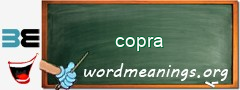 WordMeaning blackboard for copra